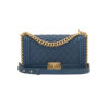 Chanel Boy Medium Bag Dark Blue