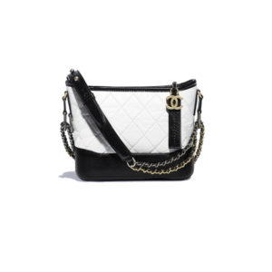 Chanel Gabrielle Hobo Bag Black And White