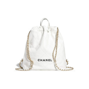 Chanel 22 Large Backpack White
