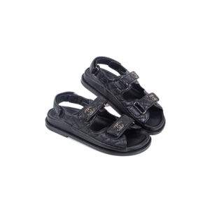 Sandals Chanel Black And Gold