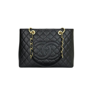 Chanel Shopping Handtasche Black Gold