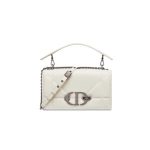 Dior 30 Montaigne Chain Bag With Handle Bag White